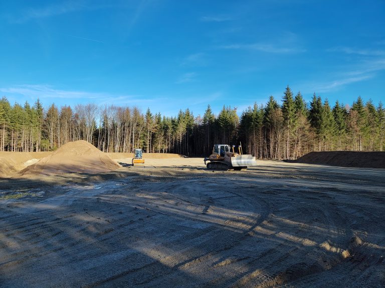 Baustelleneinrichtungsfläche vorbereitet