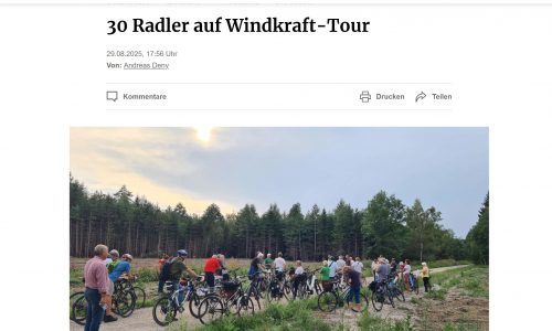 Radtour zur künftigen Windkraft Forstenrieder Park