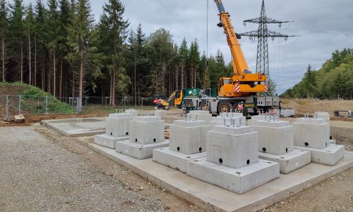 Umspannwerk: Erdarbeiten und Fundamente