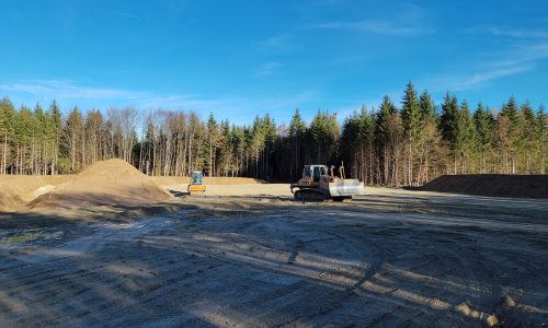 Baustelleneinrichtungsfläche vorbereitet