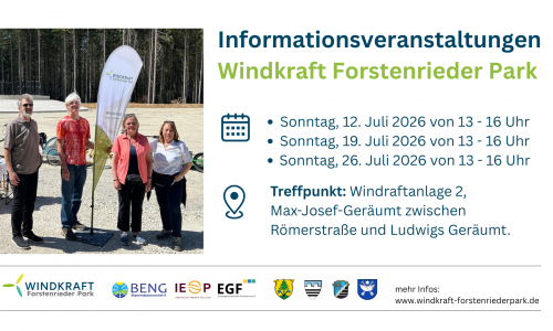 Infostände Windkraft Forstenrieder Park im Juli 2026