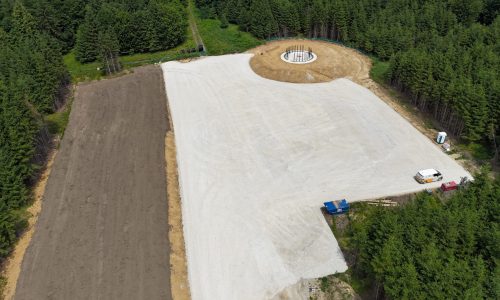 Baustellenflächen der Windkraftanlagen sind fast fertig